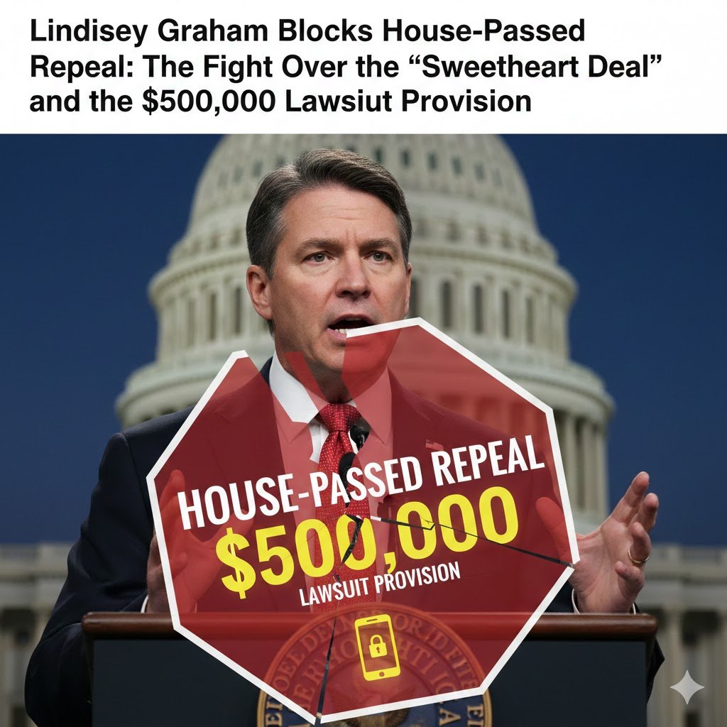 Lindsey Graham Blocks House-Passed Repeal: The Fight Over the “Sweetheart Deal” and the $500,000 Lawsuit Provision