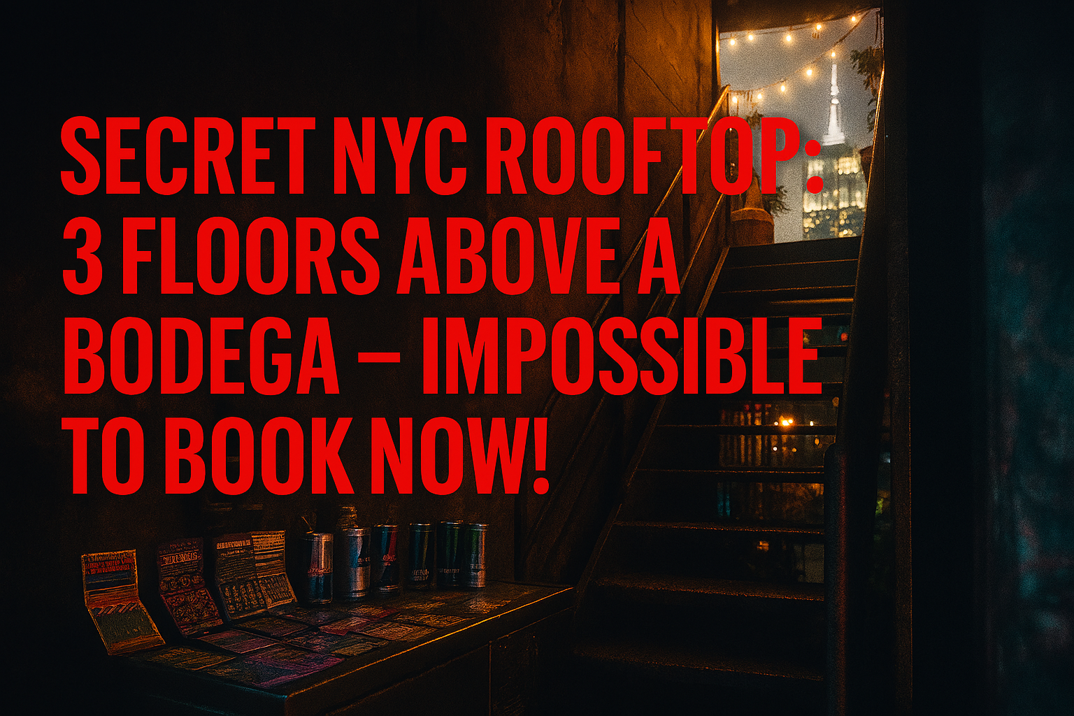 The Secret 3-Story Rooftop Bar That Just Opened Above a Midtown Bodega – Zero Signs, Already Impossible to Get In