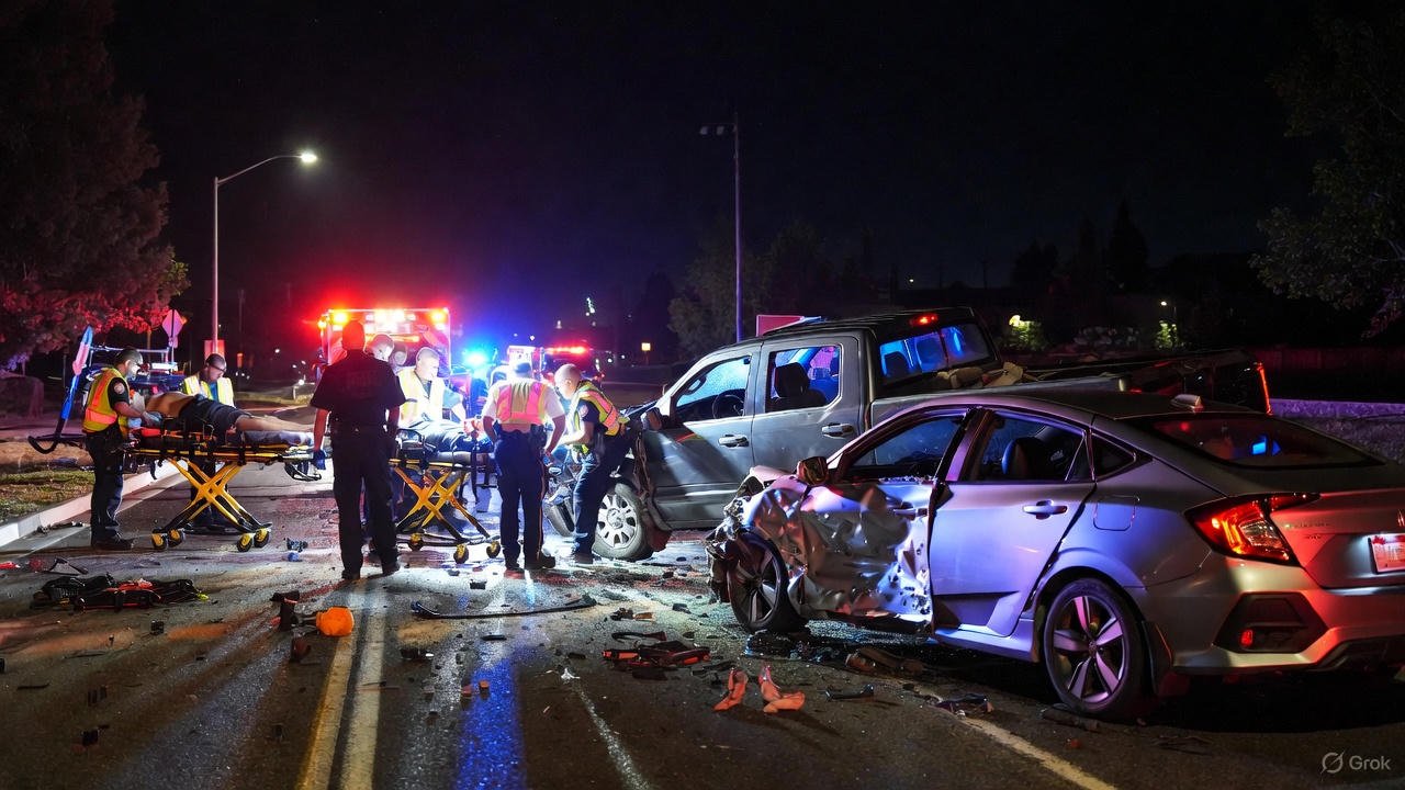 Late-Night Crash on Fruitridge Rd in Sacramento Results in Multiple Injuries