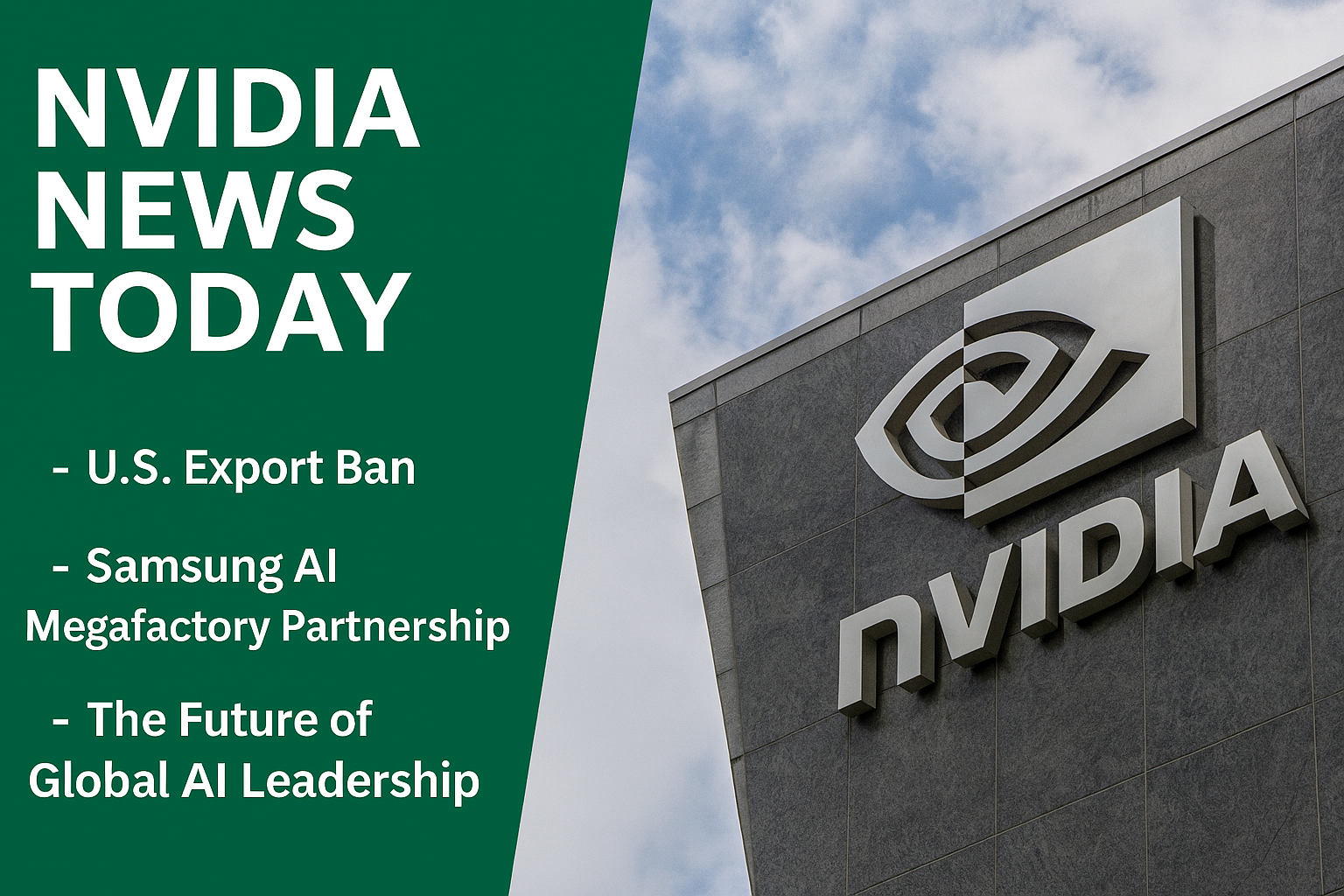 Nvidia News Today: U.S. Export Ban, Samsung AI Megafactory Partnership, and the Future of Global AI Leadership