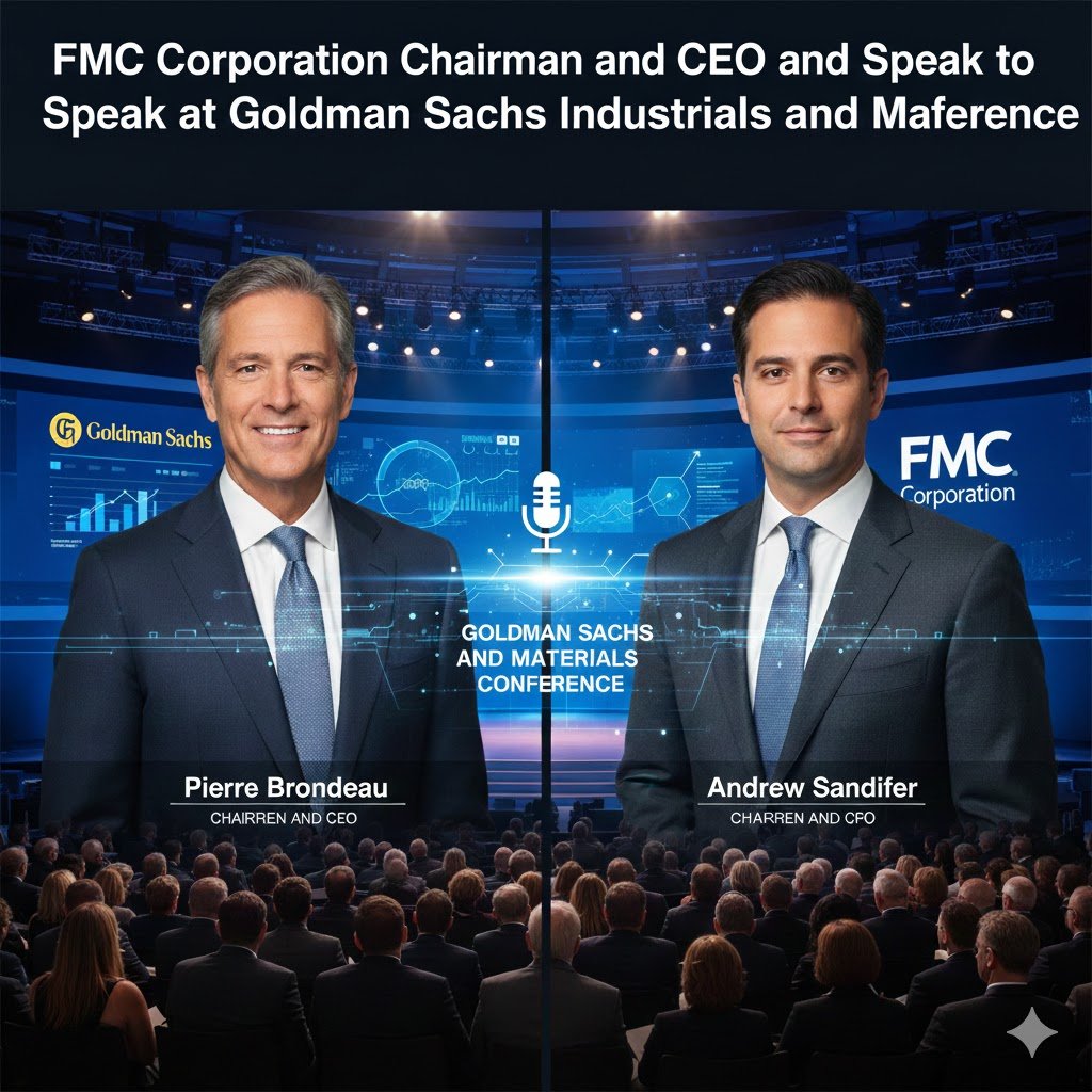 FMC CEO Pierre Brondeau and CFO Andrew Sandifer to Speak at Goldman Sachs Industrials and Materials Conference