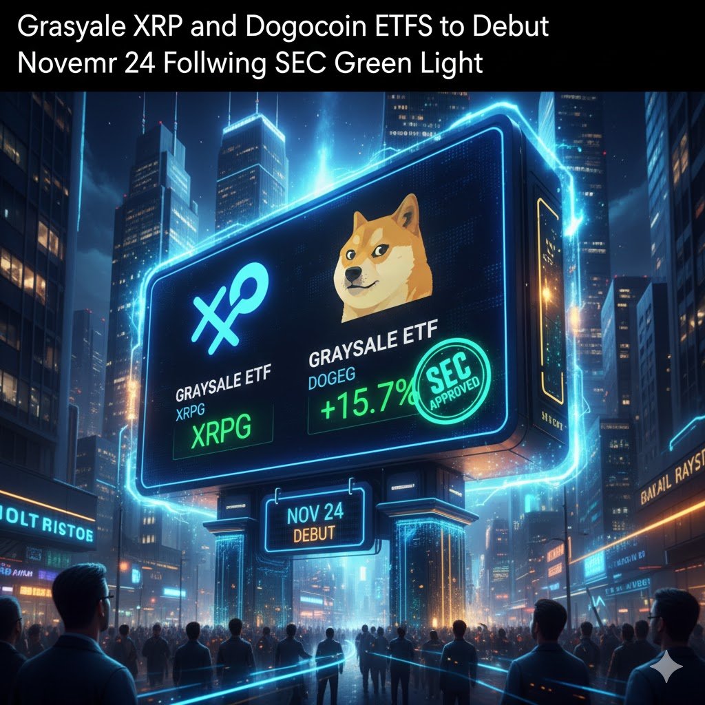 Grayscale XRP and Dogecoin ETFs to Debut November 24 Following SEC Green Light